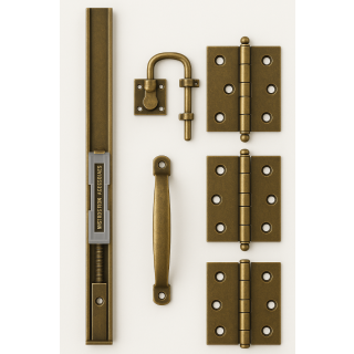Kit de Ferragens Ouro Velho para porta Camarão 1