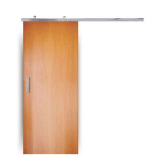 Porta de Correr Completa Lisa em Madeira Semi Sólida 210x100 c/ Trilho de Alumínio 1