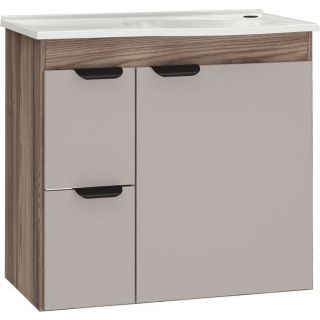 Gabinete de Banheiro Nude e Tamarindo em Madeira Margarida Cozimax 1