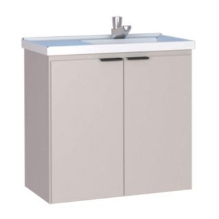 Gabinete de Banheiro Nude em Madeira Aster 60 Cozimax 1